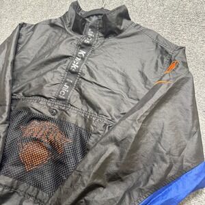 Nike NBA New York Knicks Jacket Men's Large Quarter Zip Windbreaker Black